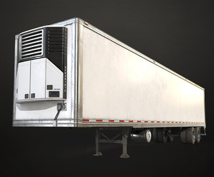 Refrigerated Trailer - Low Poly
