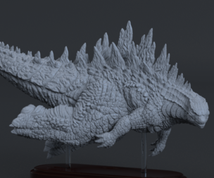 Godzilla (2014) Swimming Pose for 3D Print