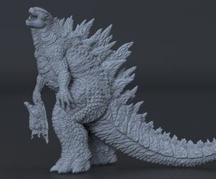 Godzilla (2014) With Muto Head for 3D Print