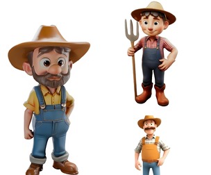 Friendly Farm Folk Character Set