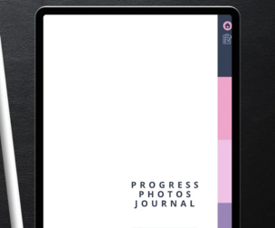Digital Photo Progress Tracker | Rolling 96-Hour Fasting Photo & Weight Tracker (Cotton Candy)