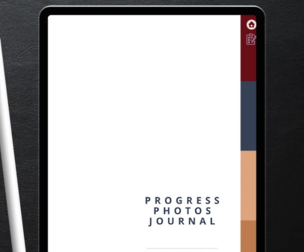Digital Photo Progress Tracker | Rolling 96-Hour Fasting Photo & Weight Tracker (Coffee Blues)