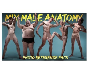 A Mix Male Anatomy - Reference Photo Pack For Artists 443 JPEGs noAI