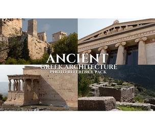 Ancient Greek Architecture - Reference Photo Pack For Artists 404 JPEGs noAI