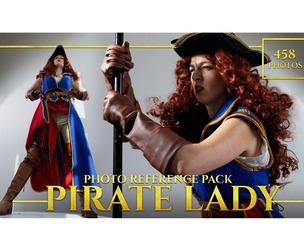 Pirate Lady - Reference Photo Pack For Artists 458 JPEGs noAI