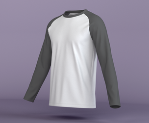 Men’s Raglan Long Sleeve T-Shirt 3D Model