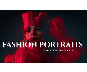 Fashion Portraits - Reference Photo Pack for Artists 302 JPEGs noAI