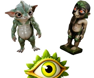 Fantasy Creature Trio - Whimsical Collectibles