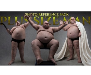 A Plus Size Man - Reference Photo Pack For Artists 572 JPEGs noAI