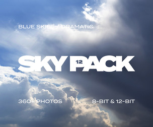 SKY PACK 12 / Dramatic Blue Skies — photo reference pack