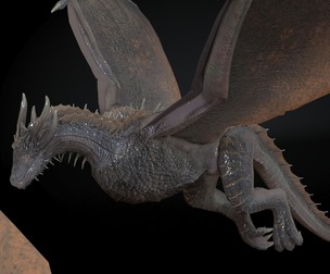 dragon fantasy character Low-poly