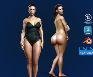 Detailed Female Character Fully Rigged Molly