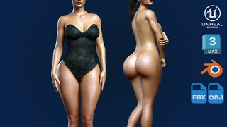 Detailed Female Character Fully Rigged Molly cover