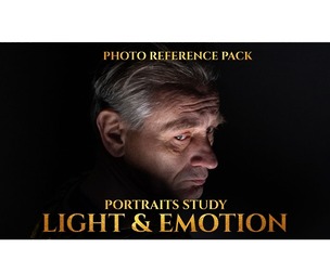 Portraits Study - Light & Emotion vol.2 - Reference Photo  Pack 646 JPEGs noAI