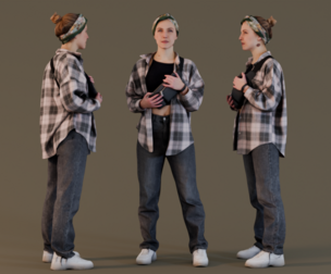 Girl in Plaid Shirt