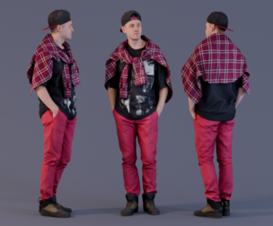Young guy keeps his hands in pockets