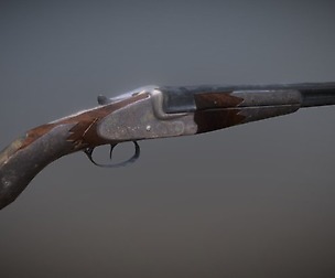 Game Ready Sawed off double barrel Shotgun