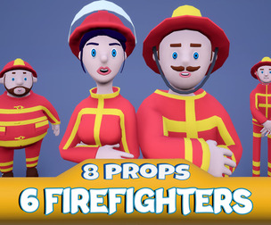 Firefighters with Props