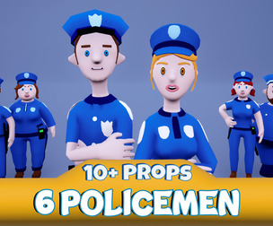 Police officers with Props