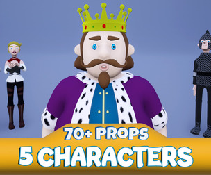 Medieval Characters with Props