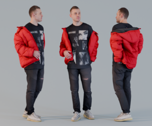 Streetwise Casual Young Man with Popped Puffer