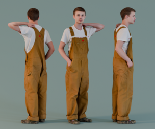 Young boy in jumpsuit
