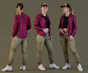 Girl in a Plaid Shirt