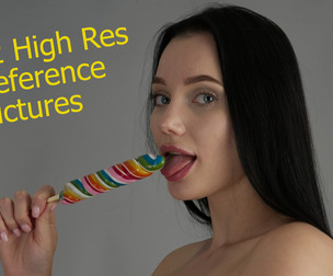 PRC107 - Young Model posing with a lolli