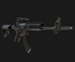 Realistic Machine Gun M16