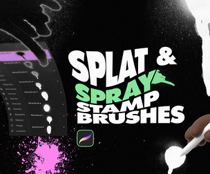 Splat and Spray Procreate Stamp Brushes