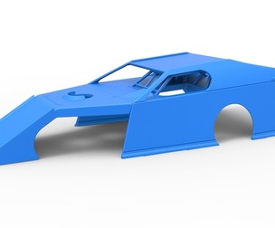 Shell of Dirt Modified stock car Scale 1:25