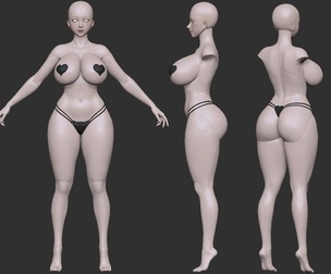 Ahyodoomlord's 2024.11 NewThicc Body Base Meshes