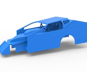 Shell of Northeast Dirt Modified stock car 1:25
