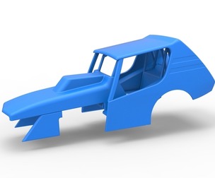 Shell of Vintage Northeast Dirt Modified stock car 1:25