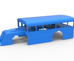 Shell of Outlaw Figure 8 Modified stock car as School bus 1:25