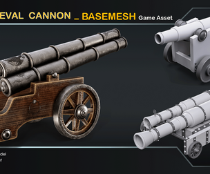 Medieval Cannon_ Base mesh