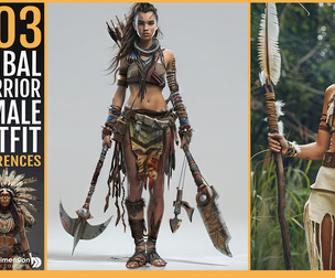 303 Tribal Warrior female Outfit