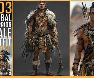 303 Tribal Warrior male Outfit