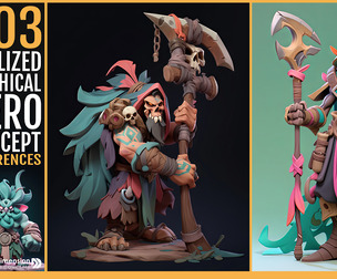 303 Stylized Mythical Hero Concept Art