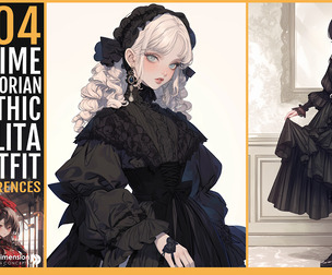 404 anime Victorian Gothic Lolita outfit