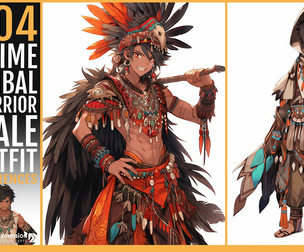 404 anime Tribal Warrior Male Outfit
