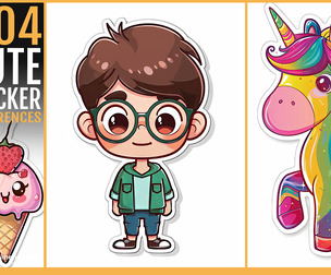 404 cute sticker