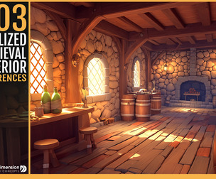 303 Stylized Medieval Interior
