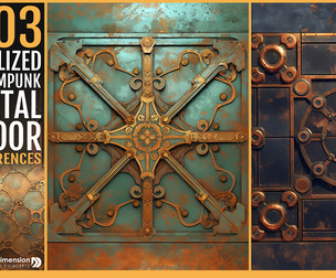 303 Stylized Steampunk Metal Floor