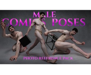 A Male Comics Poses - Reference Photo Pack For Artists 532 JPEGs noAI
