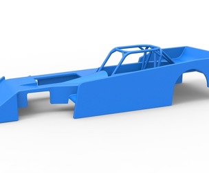 Shell of Small Block Supermodified race car 1:25