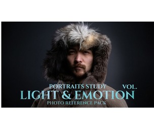 Portraits Study vol.4 (Light & Emotion) - Reference Photo Pack 615 JPEGs noAI