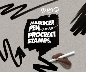 Marker Pen Procreate Stamp Brushes