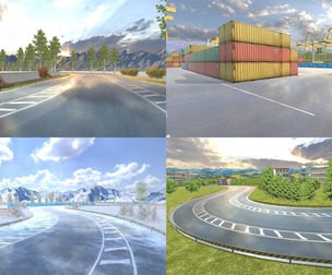 Racing Road Track Pack Modular Mobile Ready (4 Map)