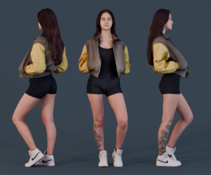 Girl in bomber
